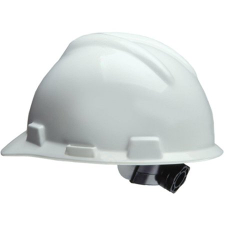 SAFETY WORKS Hat Safety White W/Rathcet SWX00346-01